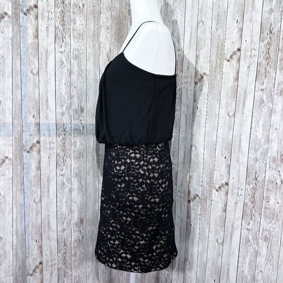 Women's Sweet Storm Dress | Spaghetti Strap | Large | Knee Length | Black | Lace - Picture 2 of 14